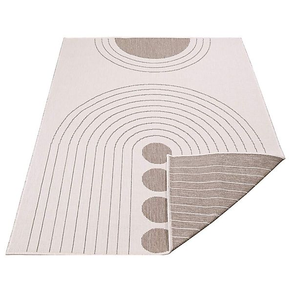 Carpet City Outdoorteppich "DUO RUG 5739" rechteckig 5 mm Höhe Wendeteppich günstig online kaufen