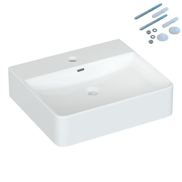 AQUABATOS Waschbecken Aufsatzwaschbecken mit/ohne Hahnloch rund günstig online kaufen