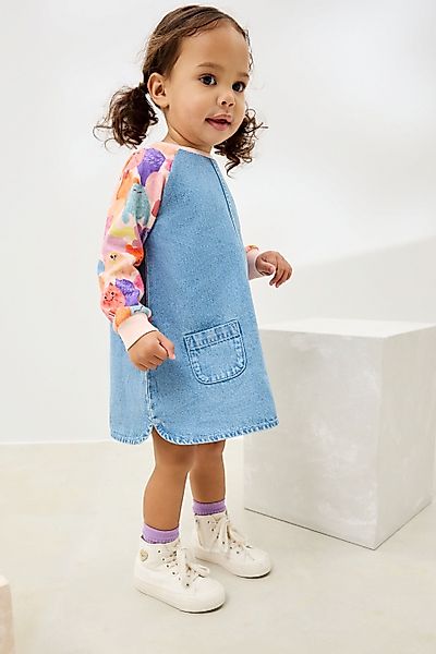 Next Jeanskleid Denim-Kleid mit Raglanärmeln (1-tlg) günstig online kaufen