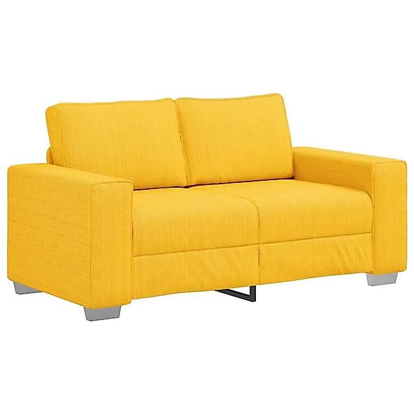 vidaXL Zweisitzer-Sofa Hellgelb 120 cm Cordstoff 4105198 günstig online kaufen