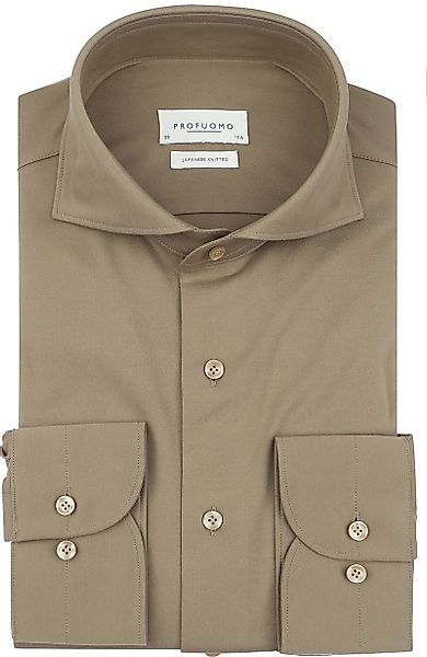 Profuomo Japanese Knitted Hemd Grün - Größe 44 günstig online kaufen