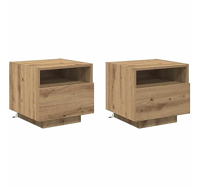 vidaXL Nachttisch Nachttisch 2 pcs Artisan-Eiche 40 x 39 x 37 cm Holzwerkst günstig online kaufen
