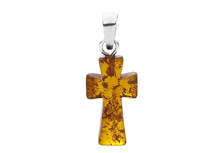 OSTSEE-SCHMUCK Kettenanhänger - Kreuz 28 x 16 mm Silber 925/000 - Bernstein günstig online kaufen