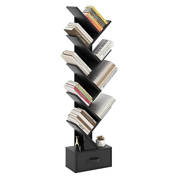 KOMFOTTEU Bücherregal Bücherschrank, mit 10 Ablagen, günstig online kaufen