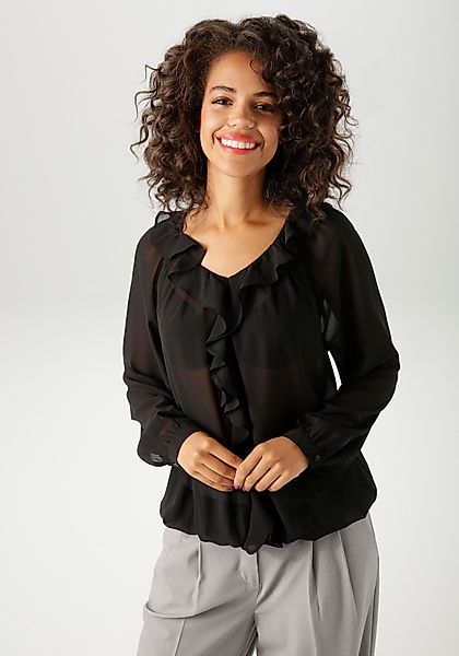 Aniston CASUAL Schlupfbluse mit Rüschen am günstig online kaufen