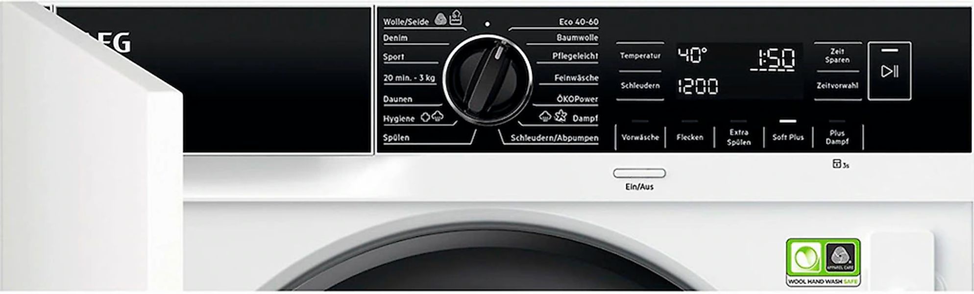 AEG Einbauwaschmaschine 8000 »LR8BI7480«, 8 kg, 1400 U/min, PowerCare-Techn günstig online kaufen