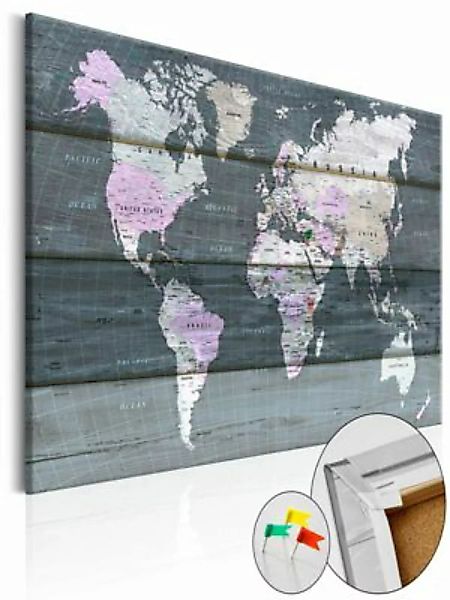 artgeist Pinnwand Bild Journey through the World [Cork Map] mehrfarbig Gr. günstig online kaufen
