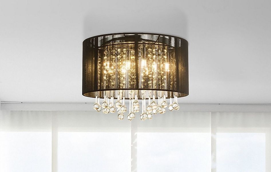 GLOBO LIGHTING Deckenleuchte Deckenleuchte Schlafzimmer Kristalle Deckenlam günstig online kaufen