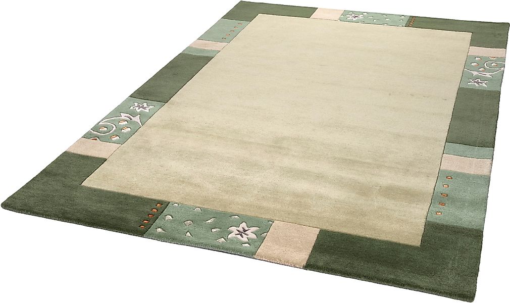 THEKO Wollteppich "Royal Ganges" rechteckig 13 mm Höhe 95% Wolle, mit Bordü günstig online kaufen