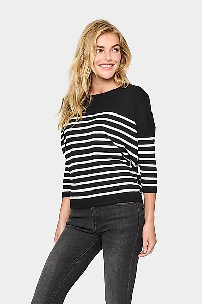 Saint Tropez Strickpullover MilaSZ R-neck Stripe Oversize Fit, Feinstrick, günstig online kaufen