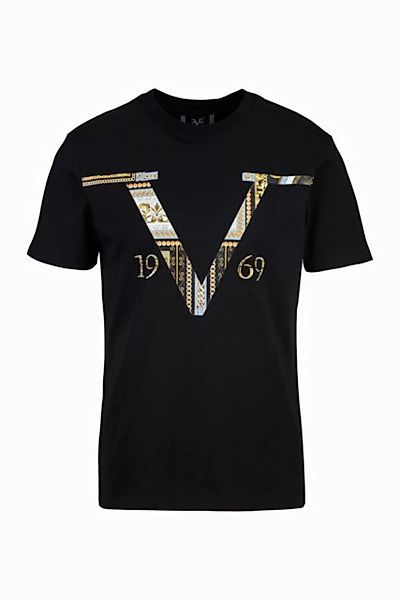 19V69 ITALIA T-Shirt RAFAEL BAROQUE LOGO mit Bockmuster im V günstig online kaufen