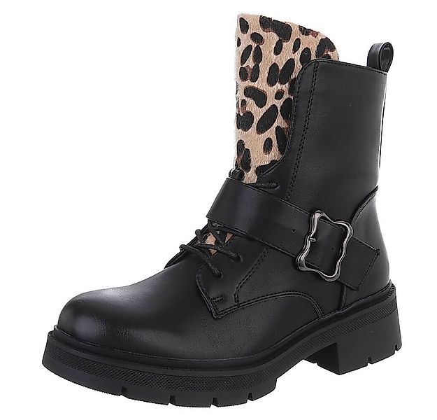 Ital-Design Moderne Damen Stiefel mit Riemen und Schnalle für Alltag Schnür günstig online kaufen