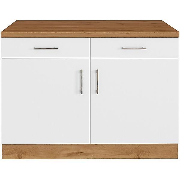 Held Möbel Küchen-Unterschrank Sorrento 100x85x60cm 2 Schub. 1 EL-B. Weiß-W günstig online kaufen