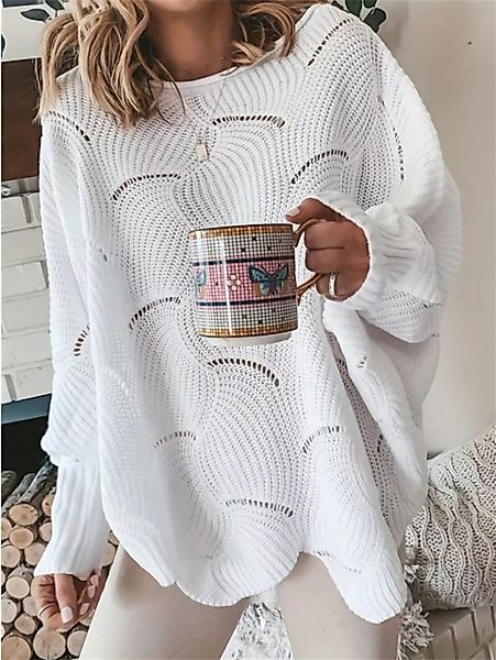 RUZU UG Strickpullover Damen Pullover Lässiger Winterpullover Kuschelpullov günstig online kaufen