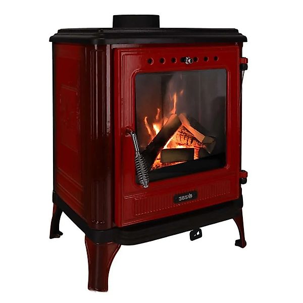 365 Kaminofen Ferrox 55 Rot Emailliert 7 kW günstig online kaufen