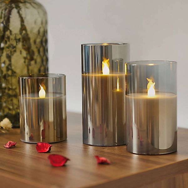 Pauleen LED Dekolicht »LED-Kerze Classy Smokey Candle, 3er Set«, Wachskerze günstig online kaufen