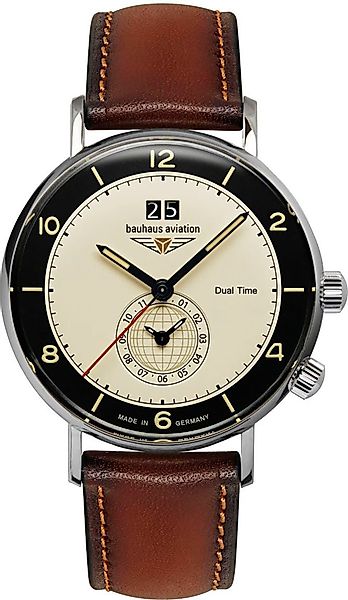 bauhaus Quarzuhr Vintage Pilot Dual Time günstig online kaufen