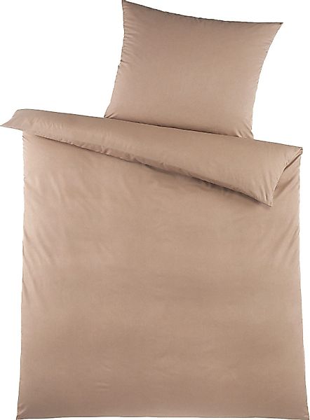 KH-Haushaltshandel Bettwäsche 2-tlg. Bettwäsche 135x200+80x80cm, hellbraun günstig online kaufen
