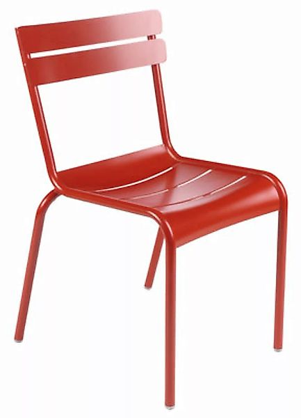 Stapelbarer Stuhl Luxembourg metall rot - Fermob - Rot günstig online kaufen