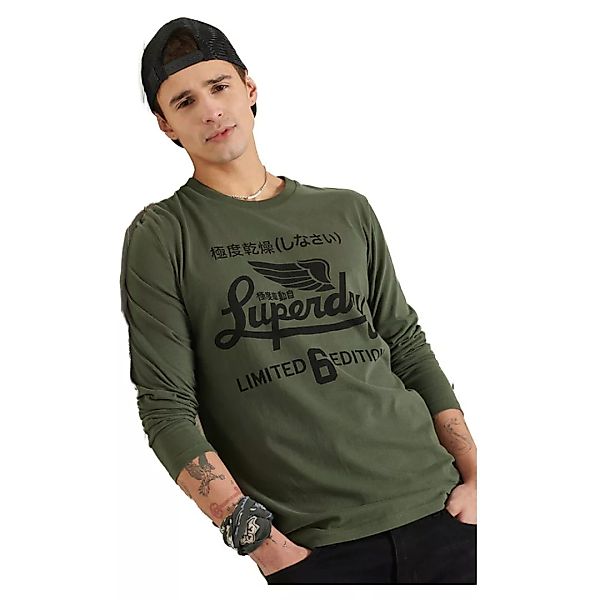Superdry Military Graphic Top Langarm-t-shirt S Ivy Green günstig online kaufen