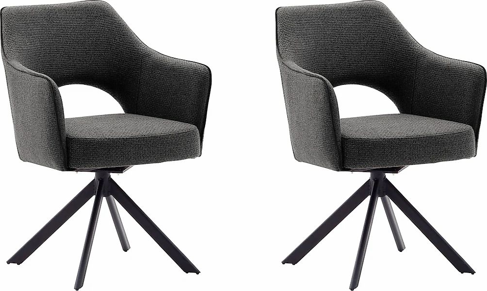 MCA furniture 4-Fußstuhl "Tonala" (Set) 2 Stk. Velourstoff grob (2er-Set), günstig online kaufen
