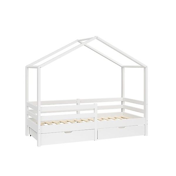Bellabino Hausbett Abia (90x200 cm weiß), Hausbett mit Schubladen günstig online kaufen