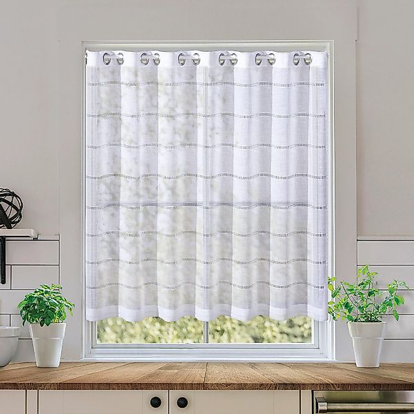 Gerster Scheibengardine "Olga" Ösen 1 Stk. tlg. Halbtransparente Scheibenga günstig online kaufen