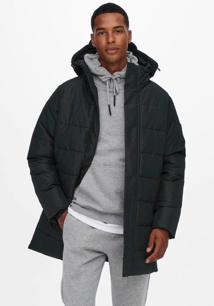 ONLY & SONS Steppjacke "ONSCARL LIFE LONG QUILTED COAT NOOS OTW" mit Kapuze günstig online kaufen