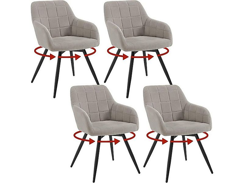 Woltu Esszimmerstuhl (4 St), gepolsterter ergonomischer, mit Metallbeinen günstig online kaufen