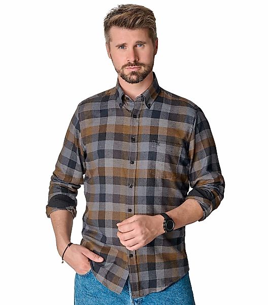 CASAMODA Langarmhemd "CASAMODA Freizeithemd kariert" günstig online kaufen