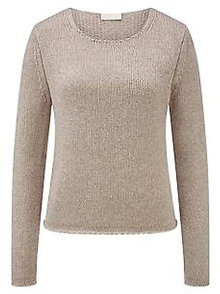Rundhals-Pullover include beige günstig online kaufen