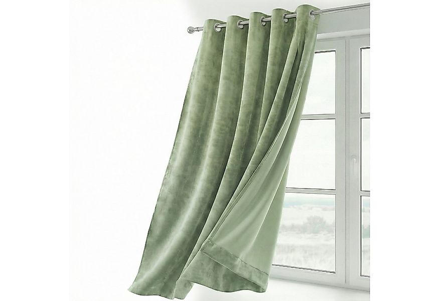 Beautex Verdunkelungsvorhang Samt Vorhang Ösen Gardine Velvet blickdicht ab günstig online kaufen