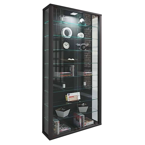 ebuy24 LumoMaxi Vitrinenschrank 2 Glastüren Schwarz günstig online kaufen