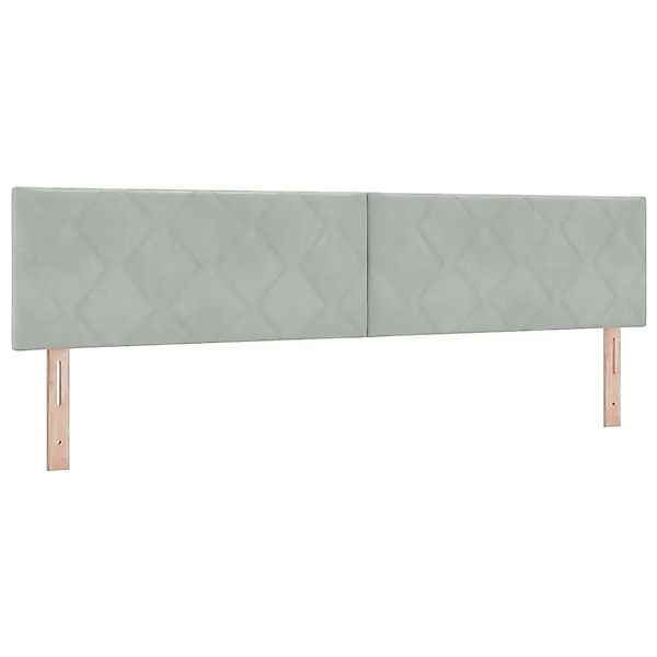 vidaXL Boxspringbett mit Matratze Hellgrau 200 x 200 cm Samt 3340460 günstig online kaufen