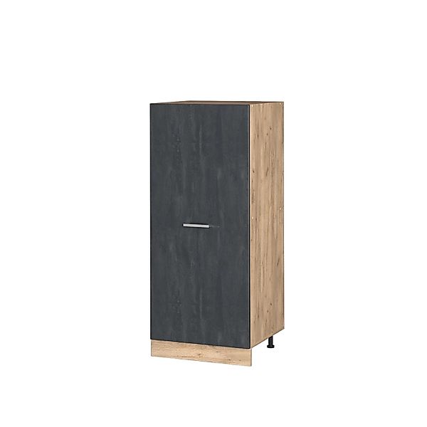 Vicco Herdumbauschrank R-Line Herdschrank Schwarz Beton/Goldkraft Eiche 60 günstig online kaufen