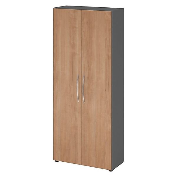 bümö Aktenschrank basic Aktenschrank Dekor: Graphit/Nussbaum günstig online kaufen