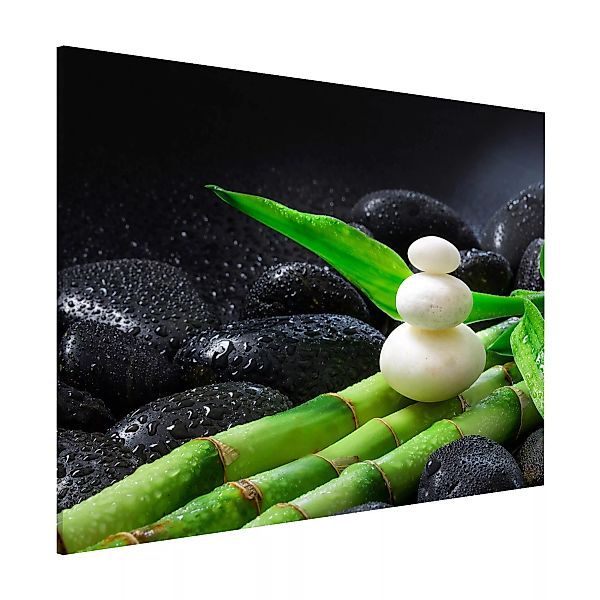 Magnettafel Weiße Steine auf Bambus günstig online kaufen