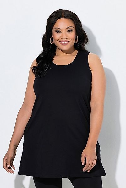 Ulla Popken Longtop Top A-Linie Rundhalsausschnitt ärmellos günstig online kaufen