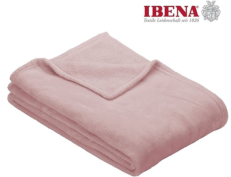 IBENA Wohndecke "Uni Fleecedecke Olbia" einfarbig schick, Kuscheldecke günstig online kaufen