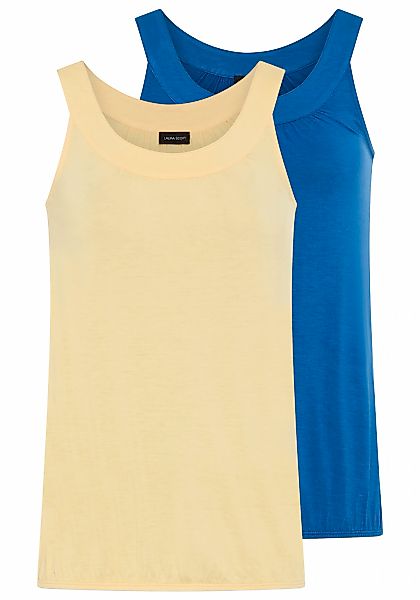 Laura Scott Tanktop 2er-Pack, figurbetonte Passform, mit innenliegendem Gum günstig online kaufen