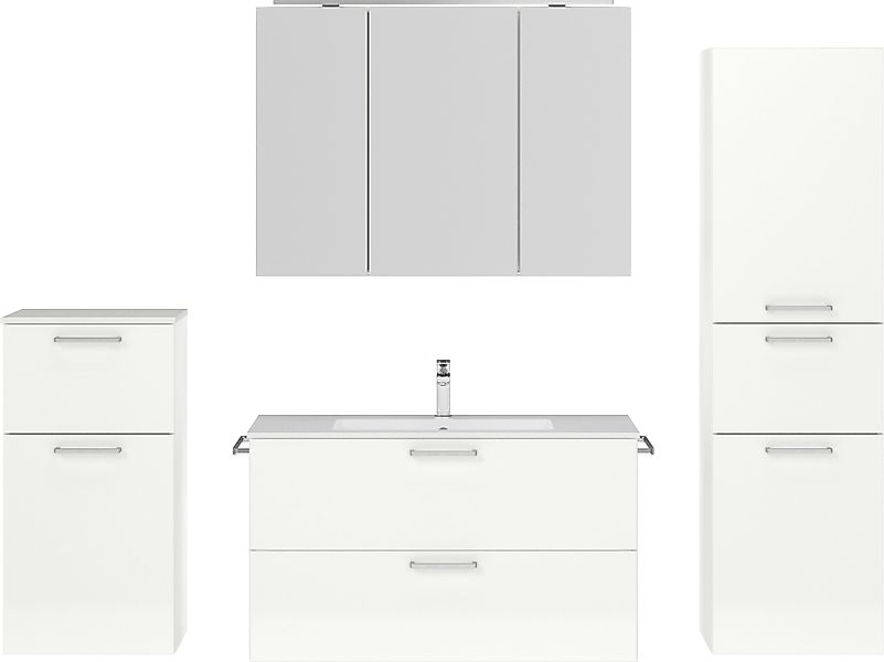 nobilia® Badmöbel-Set Tolvina, (4-St., vormontiert, mit günstig online kaufen
