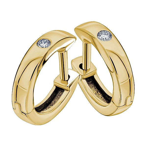 ONE ELEMENT Paar Creolen "0,05 ct Diamant Brillant Ohrringe Creolen aus 585 günstig online kaufen