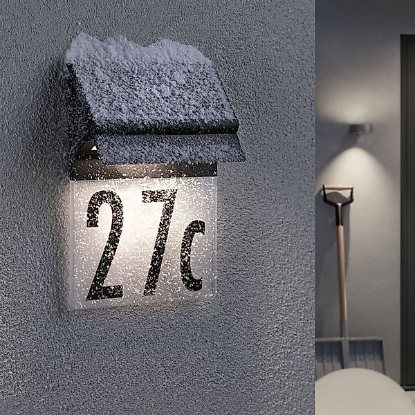 Paulmann LED Außen-Wandleuchte Solar Hausnummernleuchte Neda IP44 3000K 14l günstig online kaufen