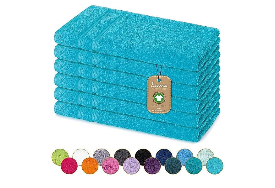 Lavea Gästehandtuch Bali Gästetücher 30x50 cm, Weiches Bio-Baumwollfrottee günstig online kaufen