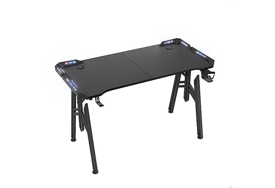 FIVMEN Computertisch Gaming Schreibtisch mit LED M-Frame Computertisch Gami günstig online kaufen