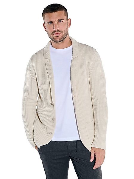 emilio adani Stricksakko Herren Stricksakko mit Rippstruktur, Naturweiss günstig online kaufen
