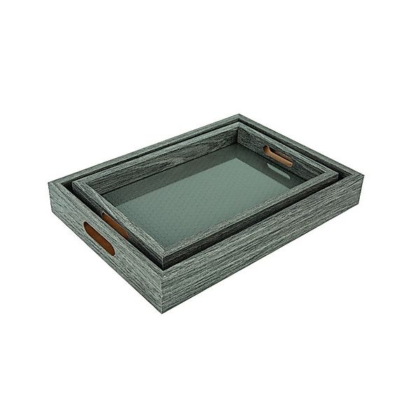 MICA Dekoteller Dekotablett grau - ca. günstig online kaufen