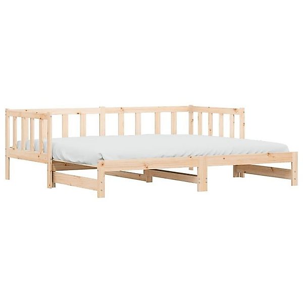 furnicato Bett Tagesbett Ausziehbar 90x190 cm Massivholz Kiefer (1-tlg) günstig online kaufen