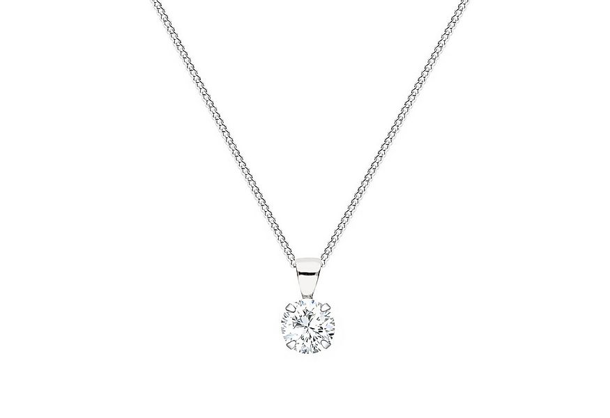 LÖB Kette mit Anhänger 925 Silber Halskette Zirkonia Strass Stein Anhänger günstig online kaufen