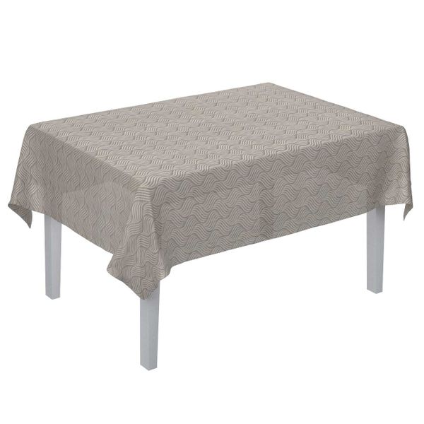 Rechteckige Tischdecke, grau-beige, Imperia Premium (144-09) günstig online kaufen